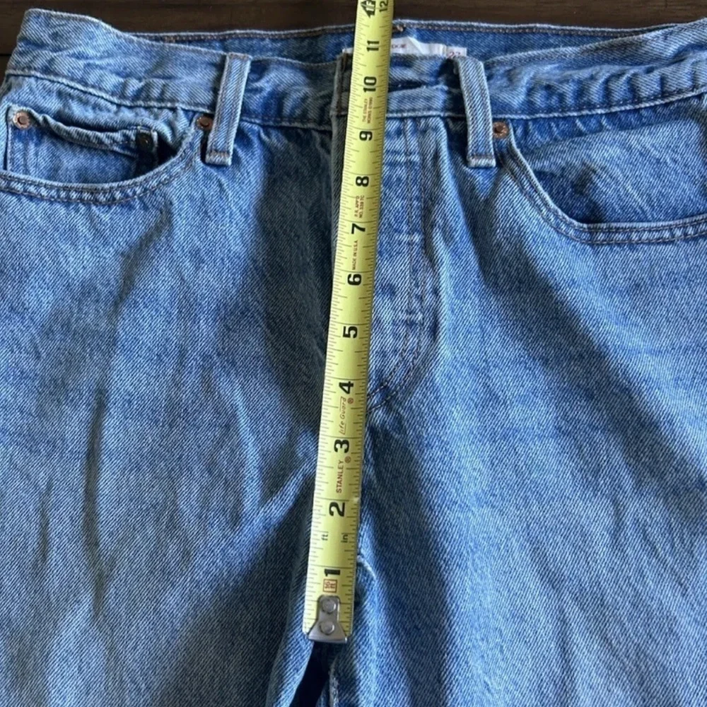 Levi’s Premium Wedgie Raw Hem Button Fly High Rise Straight Leg Jeans Size 27